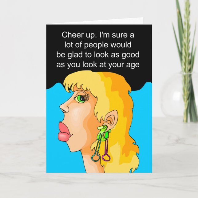Funny glücklicher Geburtstag wünscht Karte (Vorderseite)