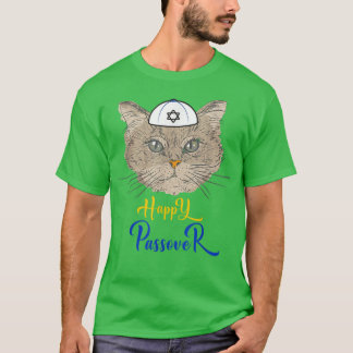 Funny glücklicher Passover Katze lustige Seder Juw T-Shirt