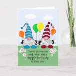 Funny Gnome Birthday Card Karte<br><div class="desc">Funny gnome Geburtstagskarte,  die mit Ihrer personalisierten Nachricht angepasst werden kann.</div>