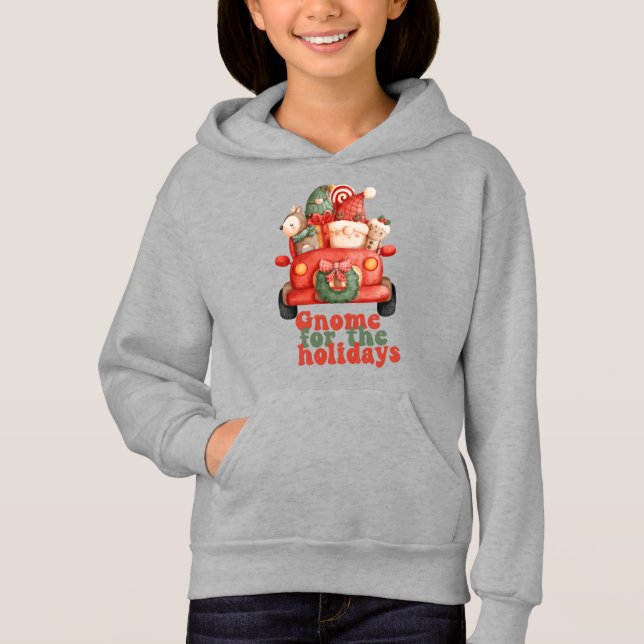 Funny Gnome für Weihnachten Weihnachten Kinder Gra Hoodie (Vorderseite)