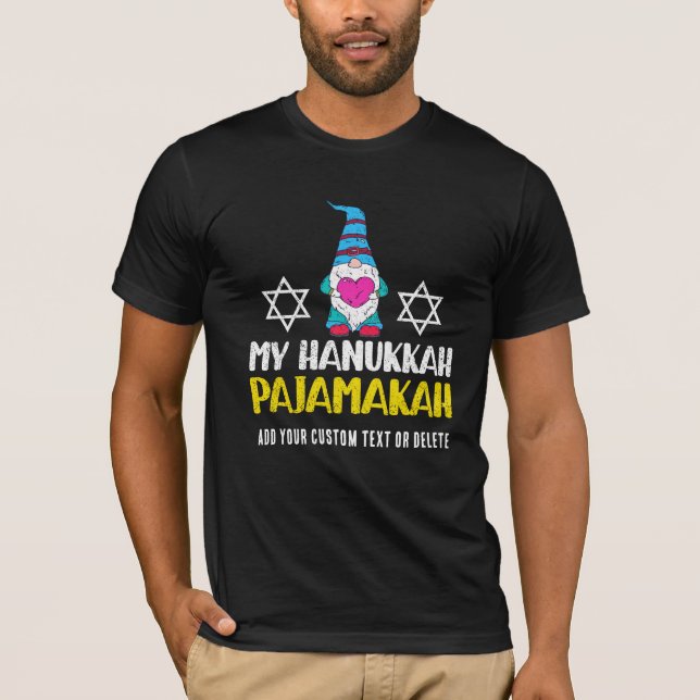 Funny Gnome Hanukkah My Hanukkah Pajamakah T-Shirt (Vorderseite)