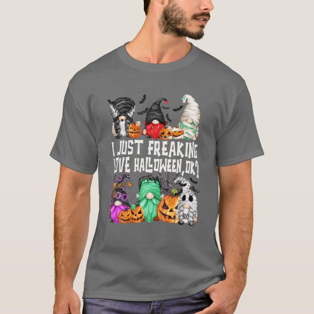 Funny Gnome Holiday T-Shirt I Just Freaking Liebe  (Vorderseite)