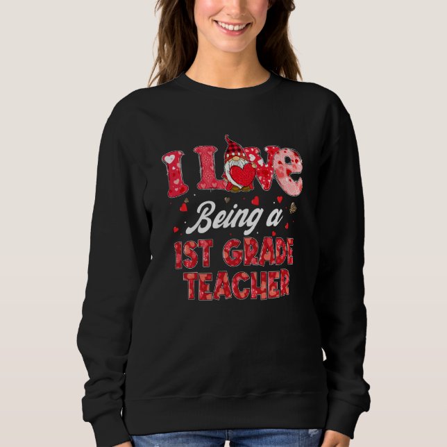 Funny Gnome I Liebe als 1. Sweatshirt (Vorderseite)