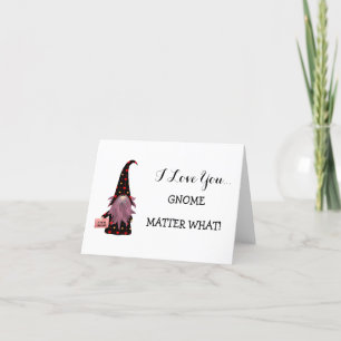 Funny gnome i Liebe you Valentine/Jubiläum Feiertagskarte