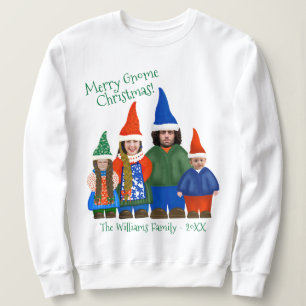 Funny Gnome Ihre Familie hässlich Weihnachtskraut Sweatshirt