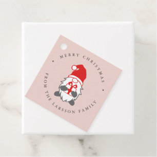 Funny Gnome mit Weihnachten Geschenk und Weihnacht Geschenkanhänger