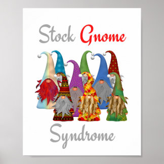 Funny Gnome Poster Stock Gnome Syndrom Matte