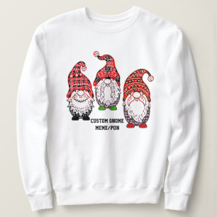 Funny Gnome Sweatshirt - Custom Kariert Meme Hoodi