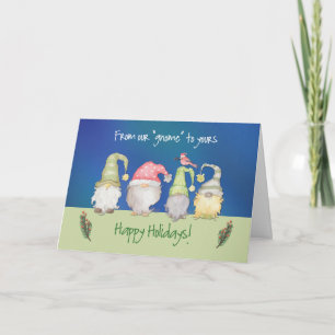 Funny Gnome von unserer Zuhause zu Ihrem Urlaub Karte