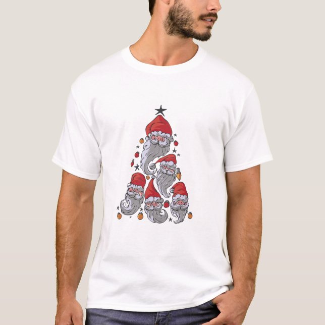 Funny Gnomes Christmas Tree T-Shirt (Vorderseite)