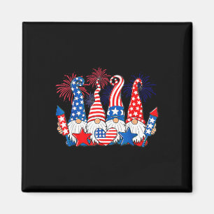 Funny Gnomes Patriotic American Flag Niedlich Gnom Magnet