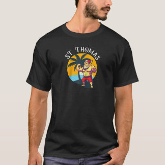Funny Gnomes St Thomas Retro Buff Gnome Birthday V T-Shirt