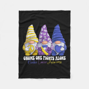 Funny Gnomies Bladder Cancer Awareness Month Purpl Fleecedecke