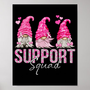 Funny Gnomies unterstützen Squad Breast Cancer Awa Poster