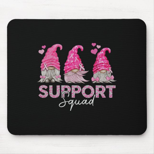 Funny Gnomies unterstützen Squad Brustkrebs Mousepad (Vorne)