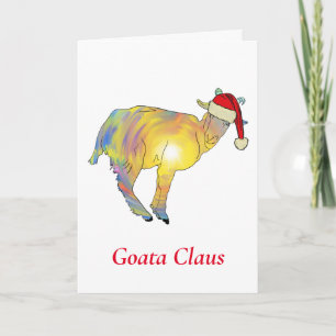 Funny Goat a Claus Weihnachten Spaß Karte
