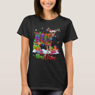 Funny Goat Animal Frohe Weihnachtsfamilie Party T-Shirt