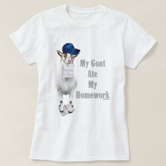 Funny Goat Ate Meine Hausaufgaben T-Shirt