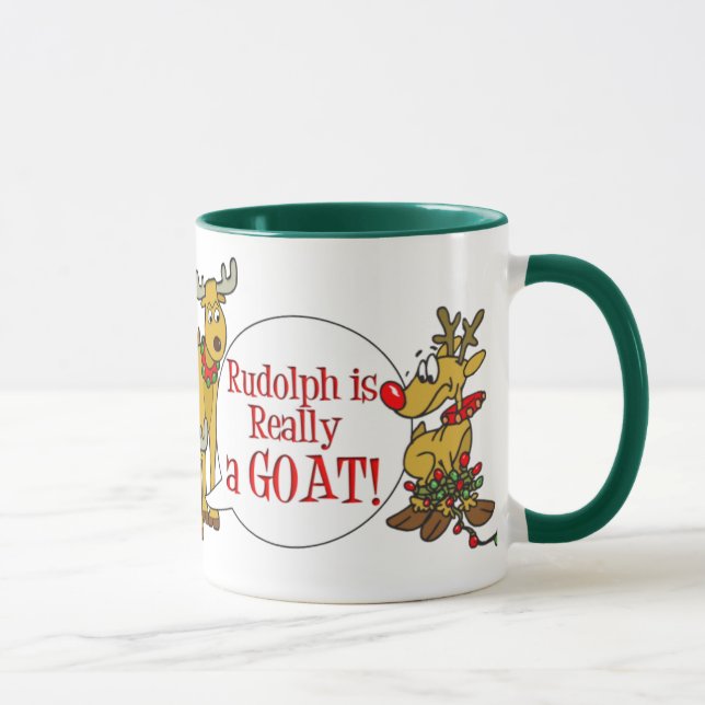 Funny Goat Christmas Tasse (Rechts)