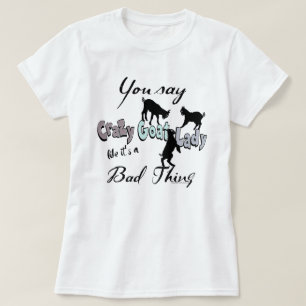 FUNNY GOAT   Crazy Goat Lady Cool Pastels T-Shirt