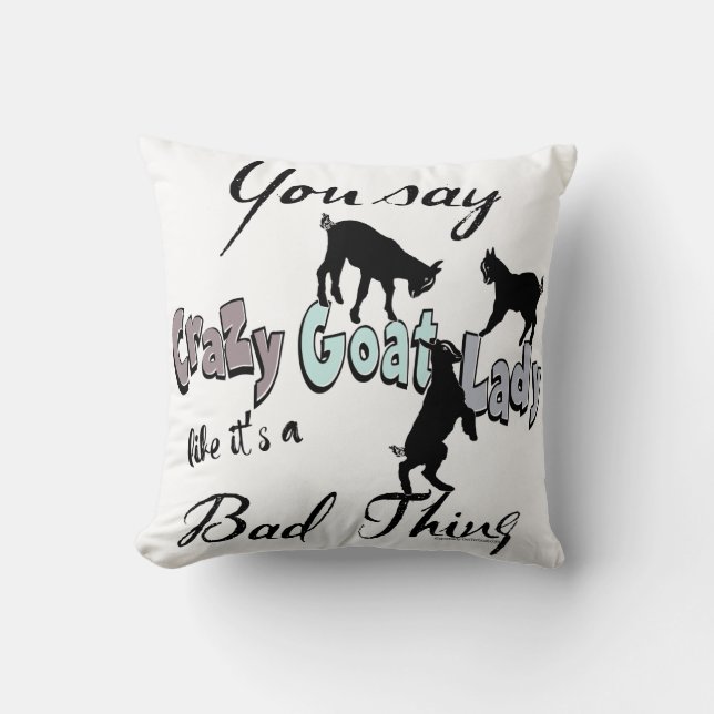 FUNNY GOAT | Crazy Goat Lady Southwest Cool Colors Kissen (Vorderseite)