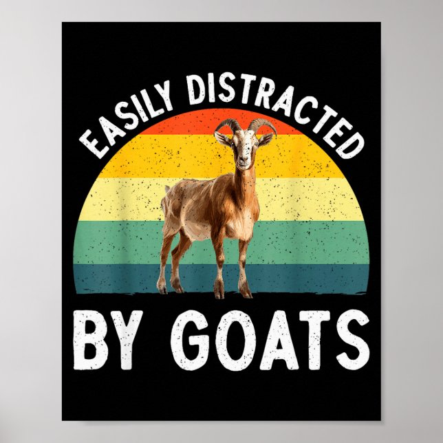 Funny Goat Design Men Women Kid Farm Animal Pygmy  Poster (Vorne)