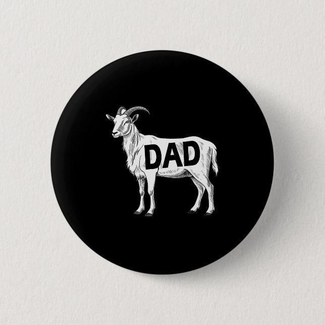 Funny Goat Gift Dad Sarcastic Graphic  Button (Vorderseite)