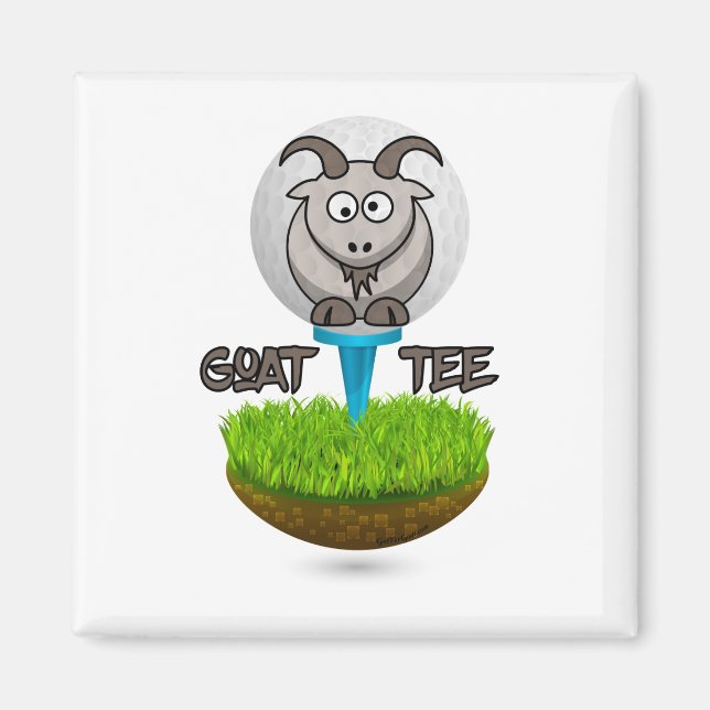 Funny Goat Golf T-Shirt Magnet (Vorne)