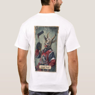 Funny Goat Hockey Player Oberdeck Trading Card T T-Shirt