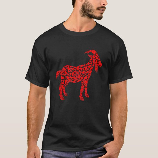 Funny Goat ist mein Valentininer Haustier in Lover T-Shirt (Vorderseite)