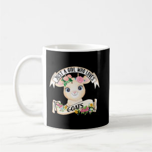 Funny Goat Just a Girl, die Lieben Ziegen ernten w Kaffeetasse