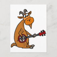 Funny Goat Playing Banjo Art