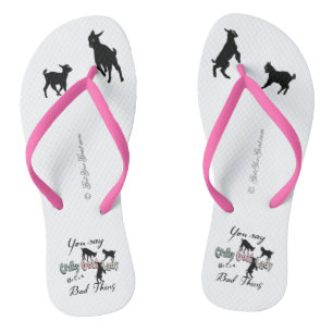 FUNNY GOAT SPRICHWORT   Crazy Goat Lady Coole Past Flip Flops