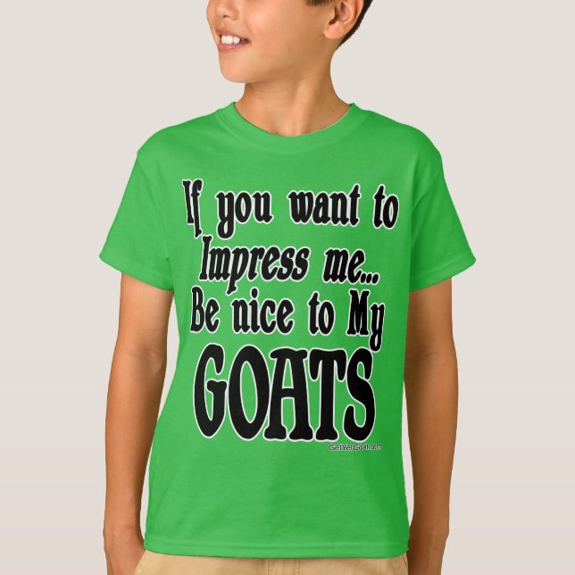 Funny Goat Sprichwort T-Shirt (Vorderseite)
