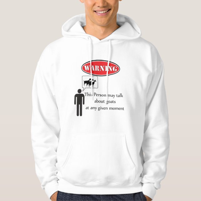 Funny Goat Warning Hoodie (Vorderseite)