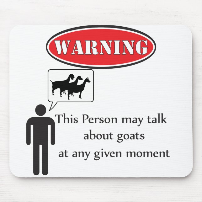 Funny Goat Warning Mousepad (Vorne)