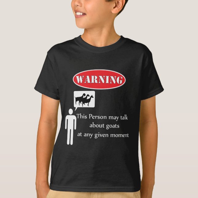 Funny Goat Warning T-Shirt (Vorderseite)