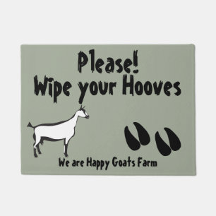 Funny Goat Wischen Sie Ihre Hooves Oberhasli Ziege Fußmatte