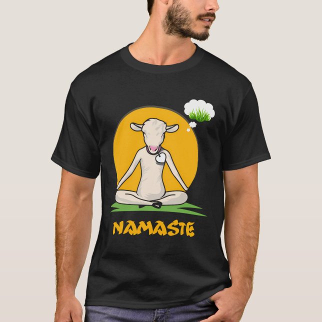 Funny Goat Yoga Gift -Yoga Goat on Mat-Cool Gesche T-Shirt (Vorderseite)