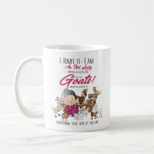 Funny Goats - Old Lady House Full Goats Kaffeetasse