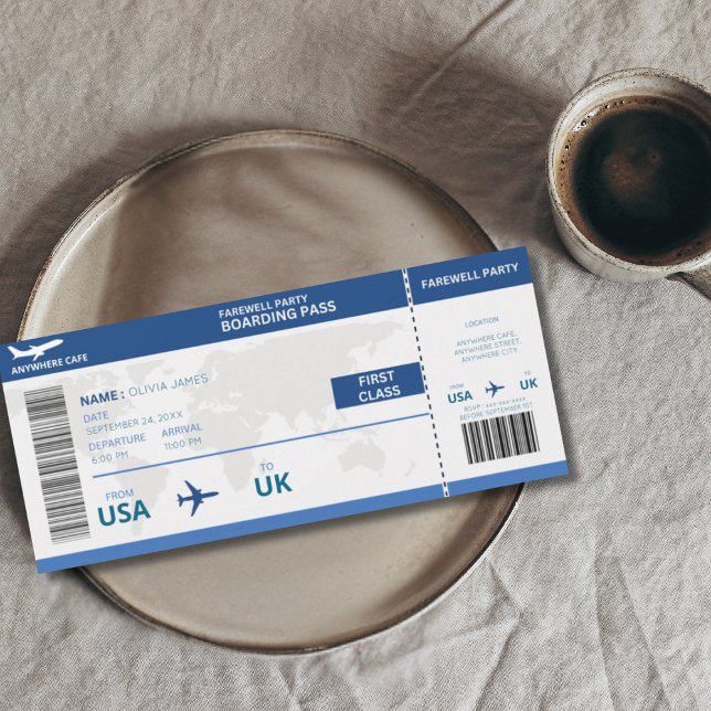 Funny Goaway Party, Boarding Pass Ticket Einladung (Von Creator hochgeladen)