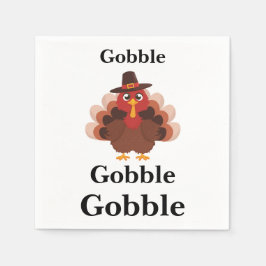 Funny Gobble Erntedank Niedlich Minimalistisch Tür Serviette
