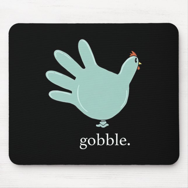Funny Gobble Türkei Handschuh Medizin Nures Thanks Mousepad (Vorne)