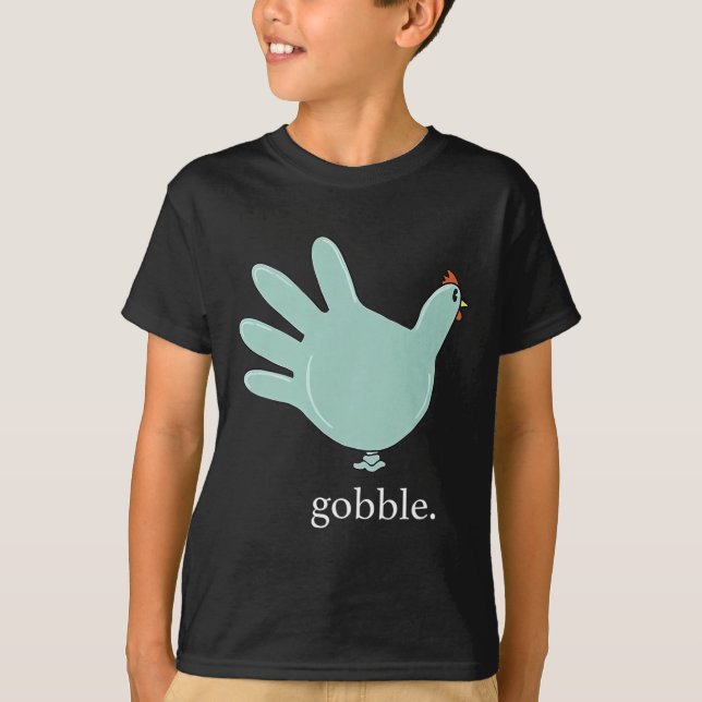 Funny Gobble Türkei Handschuh Medizin Nures Thanks T-Shirt (Vorderseite)