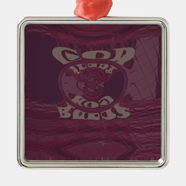 Funny God Bless kenya Hakuna Matata Giraffes wov Ornament Aus Metall (Vorne)