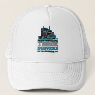 Funny God Created Truck Drivers Shooting Off Truckerkappe
