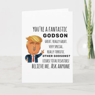 Funny Godson Geburtstag Bestes Geschenk Karte