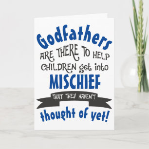 Funny GodVater Mischief Birthday Card Karte