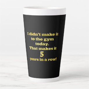Funny Going to Gym Joke Milchtasse