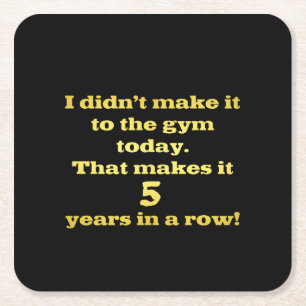 Funny Going to Gym Joke Rechteckiger Pappuntersetzer